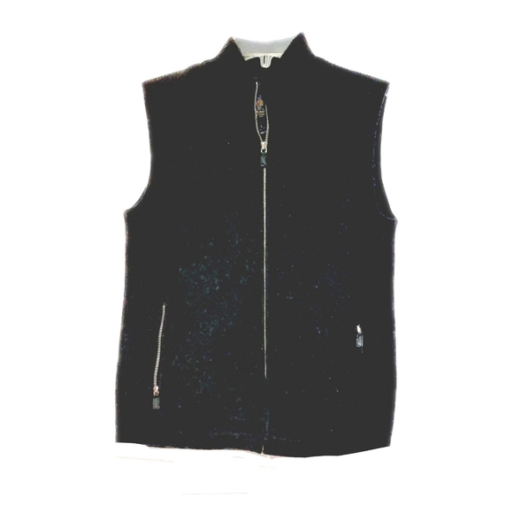 Charter Club Womens Charcoal Gray Full Zip 100% Pure New Wool Vest Sz S s - Picture 2 of 4